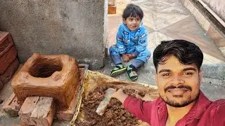 पहली बार बनाया मिट्टी का चूल्हा 😱 जो हुआ देखकर हैरान रह जाएंगे आप | घर पर ऐसे बनाएं मिट्टी का चूल्हा