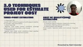 Estimating and budgeting