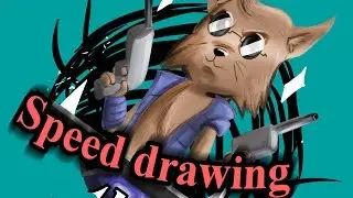 Bring the guns a furry speed painting by coolnessgod