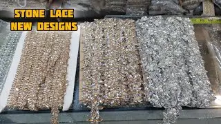 New Designs Stone Laces | Broad And Narrow Stone Laces | Pakistani Lace Designs 