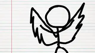 Flying stickman