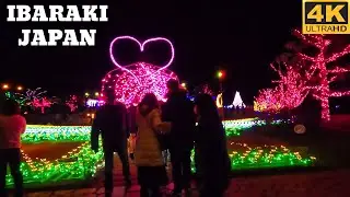 4K IBARAKI JAPAN - Kasumigaura Park Tsuchiura city night walking Around 2022 | Japan Walking Tour