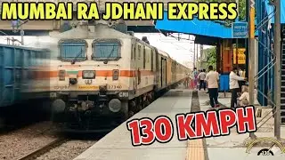  Mumbai Rajdhani Express Absolute Track Blast ⚡130 KMPH! #train #highlights #railway 