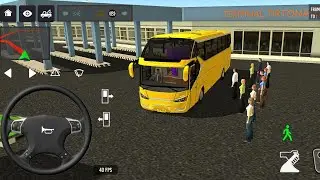 2024 Indonesia Bus Simulator Full Traffic Driving Hill Road Offroad Android New Gameplay |#725