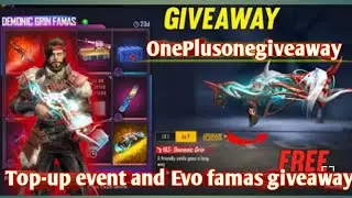 New evo famas and top up event Giveaway ||1 Plus 1 Offers evo famas & topup event giveaway free fire