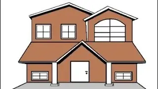 Bungalow drawing || Ms Paint || how to draw in ms paint 