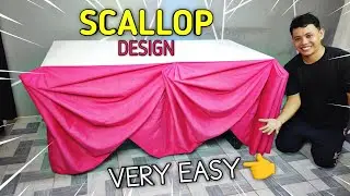 SCALLOP DESIGN TABLE SKIRTING #tableskirting #tutorial