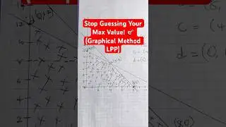 Stop Guessing Your Max Value! 🎯 (Graphical Method LPP) #optimization #lpp