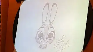 Как нарисовать Джуди Хоппс из мультфильма &laquo;Зверополис&raquo; (Полное видео от Disney California Adventu...