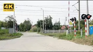 Przejazd Kolejowy - Brzezinka Średzka | Railroad Crossing ★ 4K ★