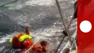 Mayday! Man overboard rescued during round the world yacht race