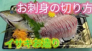 [魚の捌き方]お刺身の切り方！イサキ姿造り
