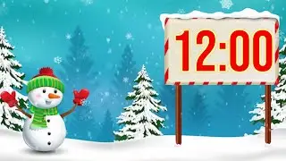 12 minute timer winter with music and alarm🎵⏰