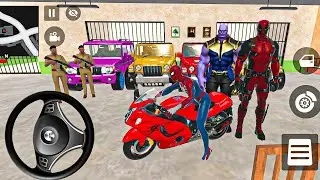 Indian Thift Auto 🌆 DadPool & Spiderman Join the City! 🚗 McQueen Car & Bike Showroom!