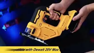Cordless with LED Work Light & 3-Position Orbital Cutting (Straight/Curve/Bevel/Circle)
