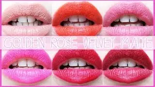 Golden Rose VELVET MATTE Lipsticks Review+SWATCHES