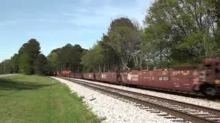 EMDX SD70ACe #1205 leads CSXT Q041 at Haralson, Georgia