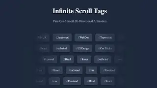 🔥 Pure CSS Infinite Scrolling Tags Animation | Step-by-Step Tutorial | No JavaScript Needed!