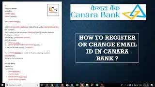 HOW TO REGISTER OR CHANGE EMAIL ID IN CANARA BANK SAVINGS ACCOUNT  [ HINDI ]?