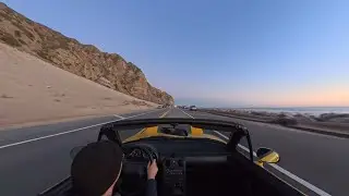 Driving into the Blue Hour in Malibu