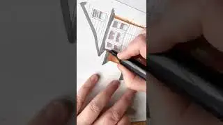 Artist Bucket List - Working With a Realtor! Urban Sketch as Client Gift #shorts  #realtorgift