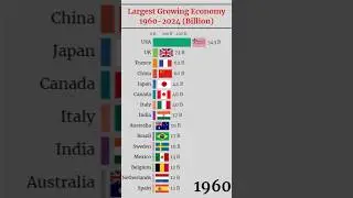 Top 15 Largest World Economy 1960-2024 | Fastest and Largest Growing Economy 1960-2024 #economy