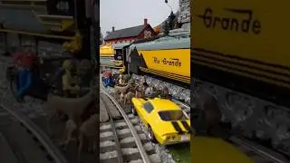 Rio Grande Big Boy: Passes Railfans! #mth #oscale #modeltrains #modelrailroad #lionel #bigboy #train