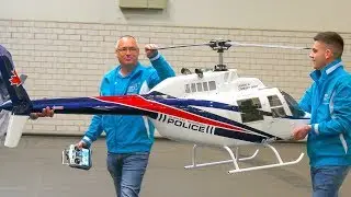 XXXL RC MODEL SCALE HELICOPTER INDOOR FLIGHT - PETER HOLTACKERS - BELL 206 JETRANGER