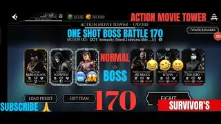 ONE SHOT BOSS BATTLE 170 NORMAL ACTION MOVIE TOWER, MORTAL KOMBAT MOBILE, MK MOBILE GAMING