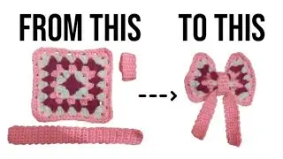 How to Crochet Bow with Granny Square | Easy Tutorial for Beginners
