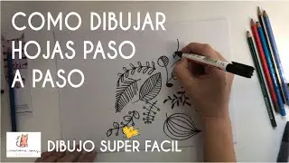 COMO DIBUJAR HOJAS PASO A PASO