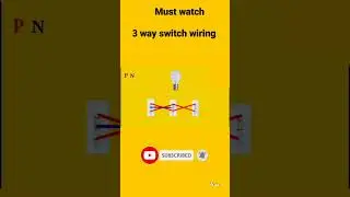 3 way switch wiring diagram| #viral #shorts #ytshorts #trend #trending #viralvideo #husainelectrical
