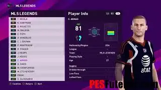 PES 2020 MLS Legends by PESBuck PS4 Option File