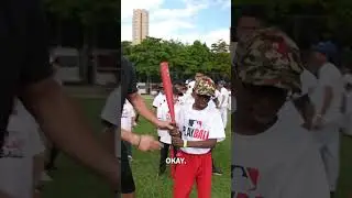 Hitting tips from a pro 😤 Giancarlo Stanton visited PlayBall Colombia! 🇨🇴