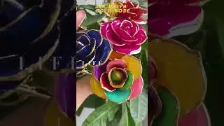 24k Gold Dipped Rose Multicolor #christmasdecoration #flowers #artificialflowers