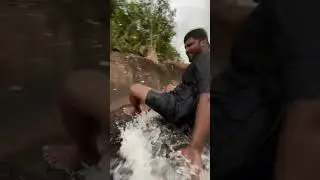Sliding Rock Adventures Gone Wrong! 😂🪨 #Joke #Funny #Patna #Deniyaya#shorts #carolina #northcarolina