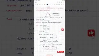 Prove that the line segment joining midpoints of two sides of triangle is parallel to third side