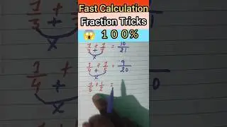 Fraction Tricks !! Math shorts !! (when  numerators are one ) #shorts#youtubeshorts #shortsfeed