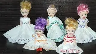 No stitch | No glue doll dress making | miniature