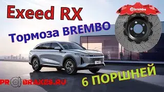 Brembo brakes for the EXEED RX front axle