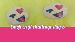 Emoji craft challenge day 5 😍making miniature emoji pillow for doll ❤hope you like it