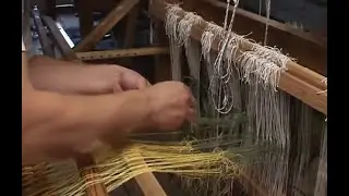 Janis Rozentals, weaver, describing the process of weaving