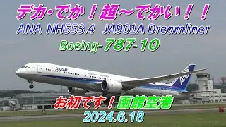 デカ・でか！超～でかい‼　ANA NH553・4　JA901A Dreamliner　Boeing787-10　サウンド　DEPARTURE{GOOD LUCK}in