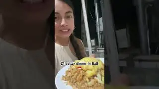 $1 dollar dinner in Bali 🇮🇩 #balifood