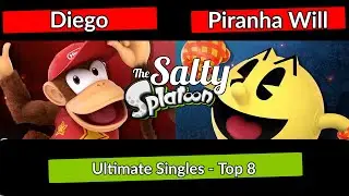 The Salty Splatoon 23 - Diego (Diddy Kong) vs Piranha Will (Pacman) | Smash Ultimate