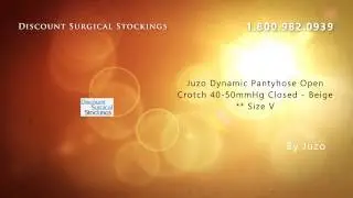 Juzo Dynamic Pantyhose Open Crotch 40-50mmHg Closed - Beige