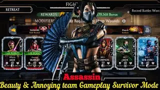 #18 FW Survivor Mode Elder Battle, Assassin Diamond Team Gameplay | MK Mobile
