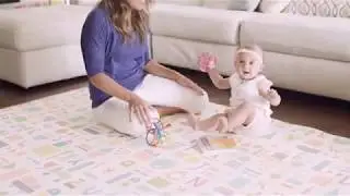 Baby Care Play Mat - Haute Collection (Large, Sea Petals - Grey)