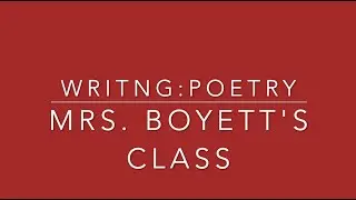 First Grade Writing: Poetry (3/30/2020)