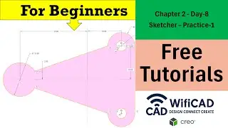 CREO Sketcher Practice 1 | Step-by-Step Tutorial for #Beginners #Creo #CreoSketch